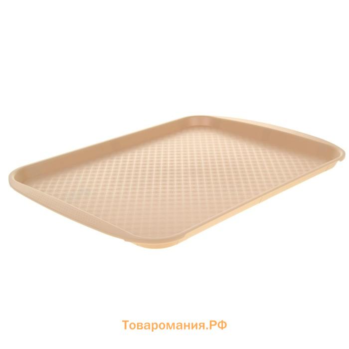 Поднос для подачи RESTOLA, 49.5×35 см, пластик, бежевый