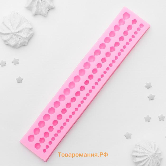 Молд для заливки  «Жемчужная нить», силикон, 23×4 см, розовый