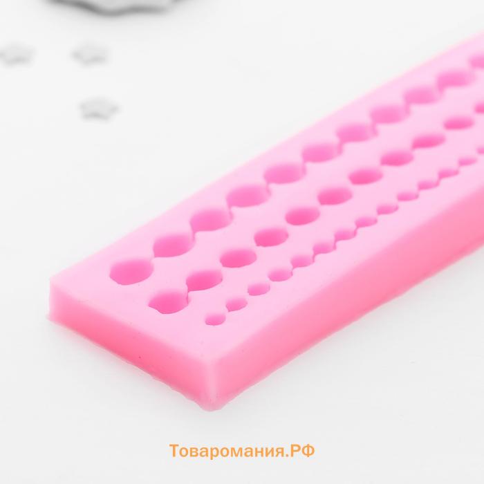 Молд для заливки  «Жемчужная нить», силикон, 23×4 см, розовый