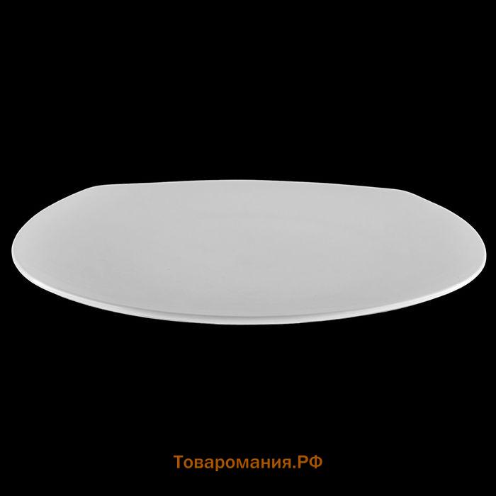 Тарелка обеденная Wilmax Ilona, d=24.5 см, фарфор, белая