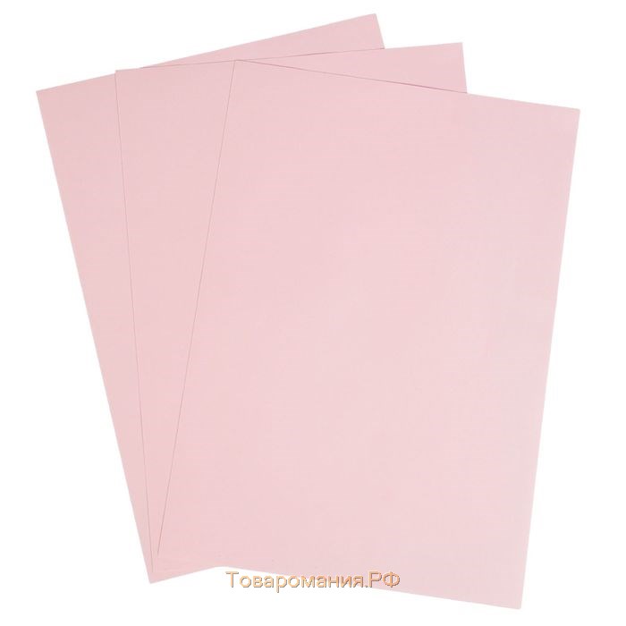 Бумага цветная А4, 100 листов Calligrata Пастель, розовая, 80 г/м²