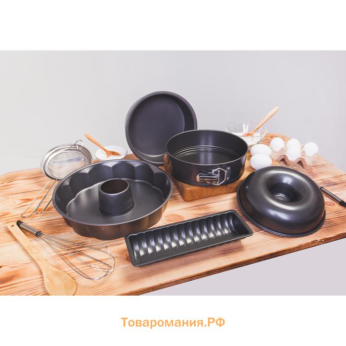 Форма для выпечки »Жаклин. Немецкий кекс», 28×5.5 см, антипригарное покрытие, чёрная
