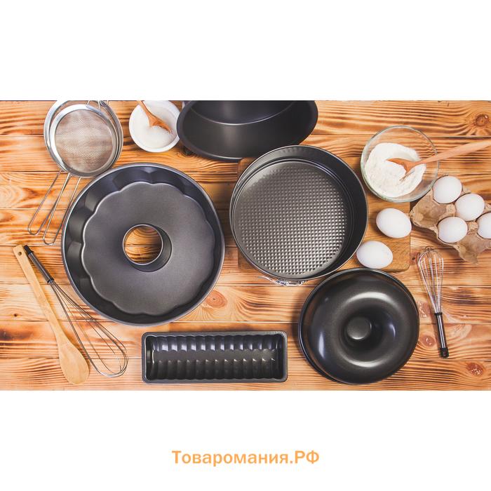 Форма для выпечки »Жаклин. Немецкий кекс», 28×5.5 см, антипригарное покрытие, чёрная