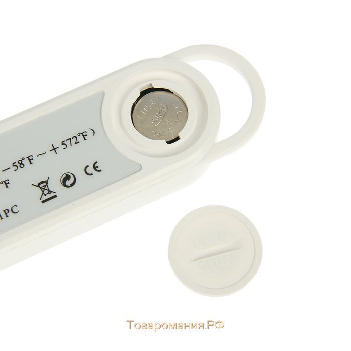 Термометр (термощуп) кухонный LTR-01, максимальная температура 300 °C, от LR44, белый