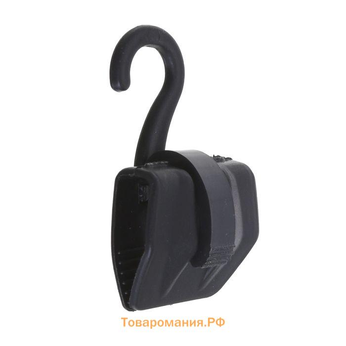 Крючок - вешалка с прищепкой, 50 шт. 3×5.5×1.7 см, чёрный