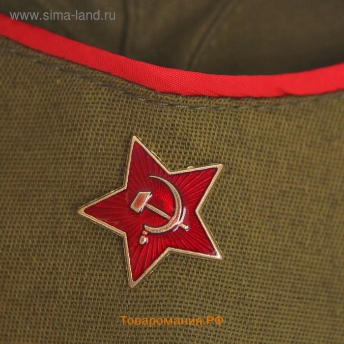 Костюм военного, гимнастёрка, пилотка, ремень, р-р 26, рост 98 см