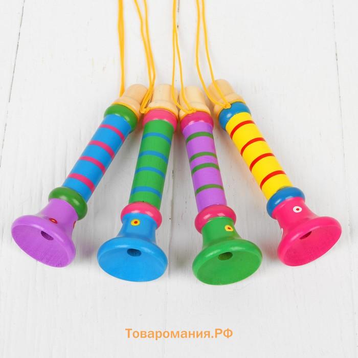 Музыкальная игрушка «Дудочка на веревочке», высокая, МИКС