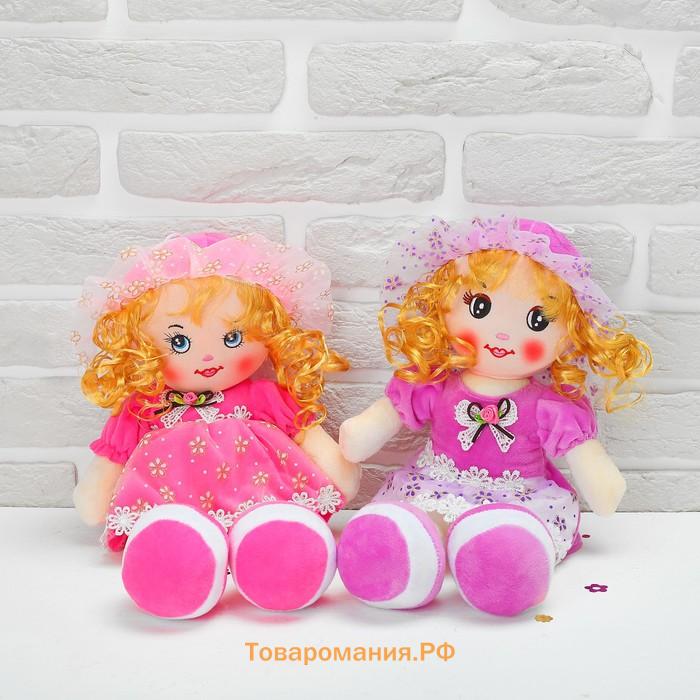 Мягкая кукла «Девчушка», юбочка в цветочек, МИКС