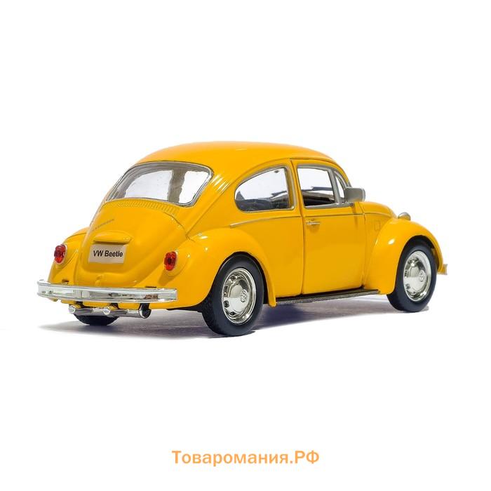 Машина металлическая VOLKSWAGEN BEETLE 1967, 1:32, открываются двери, инерция, цвет красный