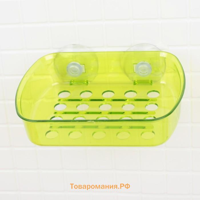 Мыльница на присосках Bath Collection, пластик, 13×10×3 см, МИКС