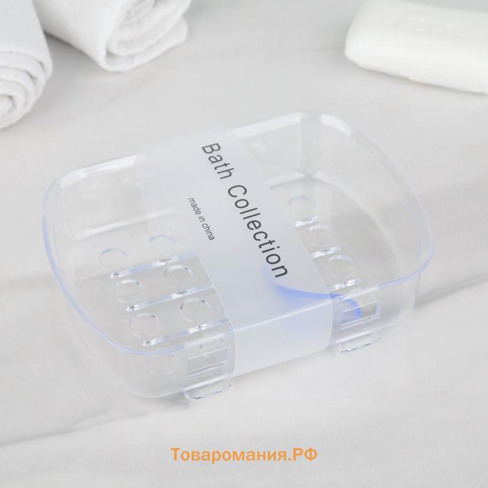 Мыльница на присосках Bath Collection, пластик, 13×10×3 см, МИКС
