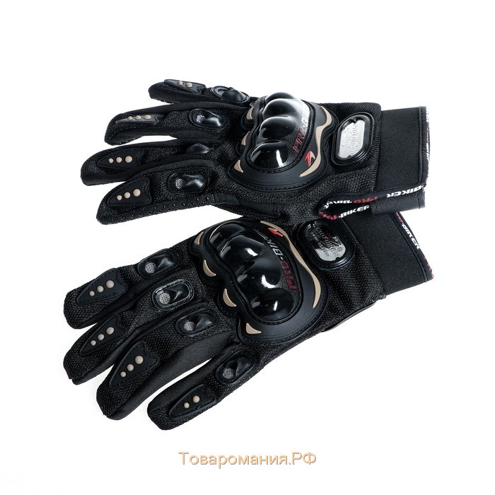 Перчатки мотоциклетные с защитными вставками, пара, размер XXL, черные