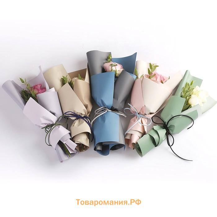 Пленка матовая для цветов, двухсторонняя «Веста», зелёный, 57×57±5% см