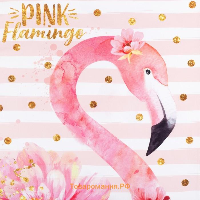 Полотенце "" Pink flamingo 40х67 см, 100% хлопок, саржа 190 гр/м2