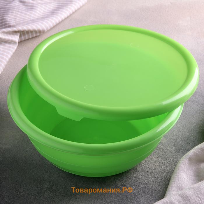 Миска с крышкой SparkPlast, 2.1 л, пластик, МИКС