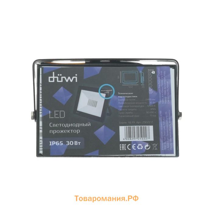 Прожектор светодиодный Duwi eco, 30 Вт, 6500 К, 2400 Лм, IP65