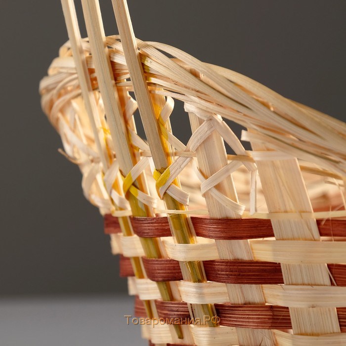 Корзина плетеная «Ладья», 32×23×10 см, бамбук