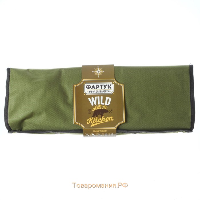 Фартук "Wild Kitchen", зеленый, 63 х 43 см