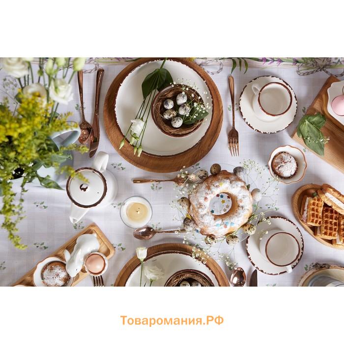 Скатерть  «Уютная пасха» 110×147 см, 100% хлопок, саржа 190 г/м²