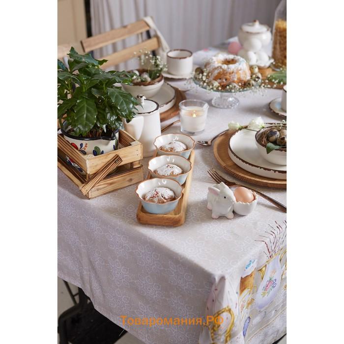 Скатерть  «Пасхальные куличи» 220×147 см, 100% хлопок, саржа 190 г/м²