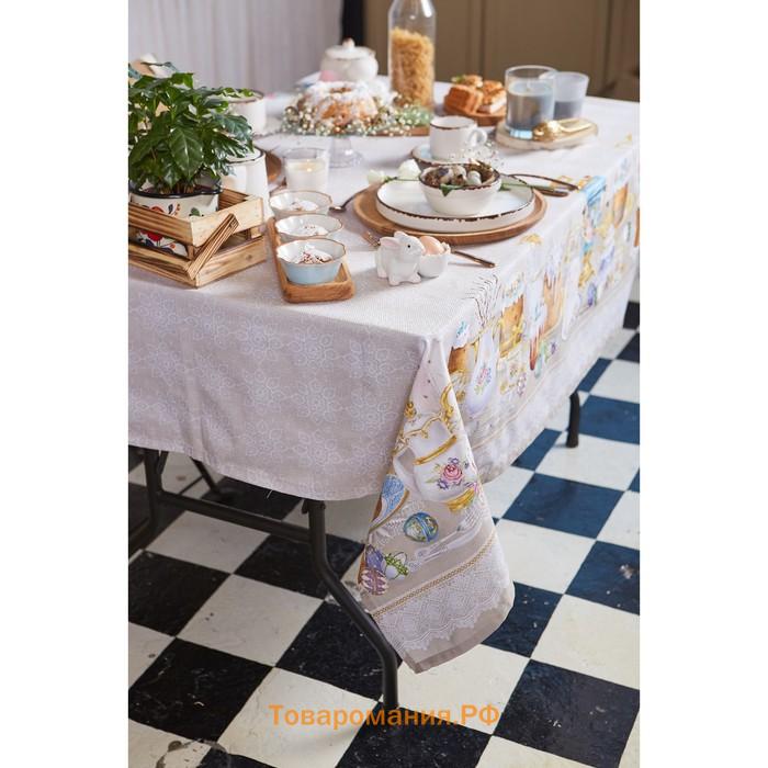 Скатерть  «Пасхальные куличи» 220×147 см, 100% хлопок, саржа 190 г/м²