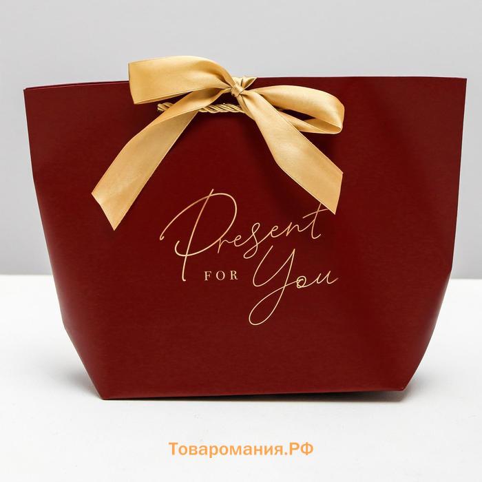 Пакет подарочный, упаковка, Present for you, 19 х 20 х 9 см