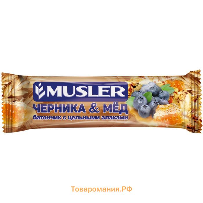 Батончик мюсли MUSLER Черника и мёд, 30 г