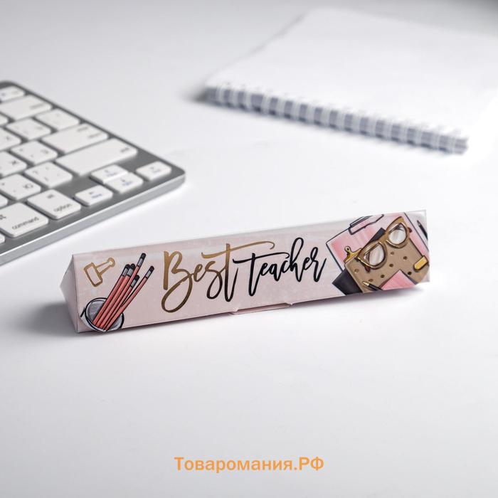 Ручка шариковая учителю Best teacher, в подарочном футляре, синяя паста, 1.0 мм