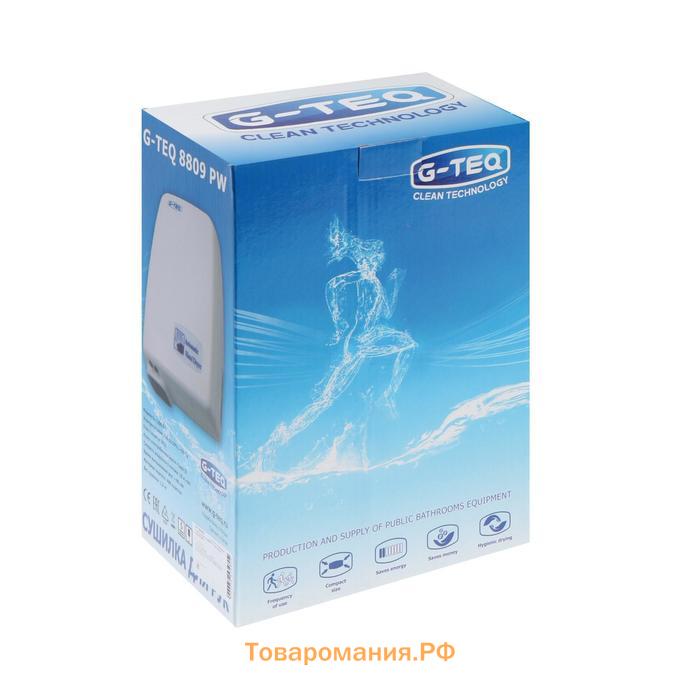 Сушилка для рук G-teq 8809 PW, 1.2 кВт, пластик, белый