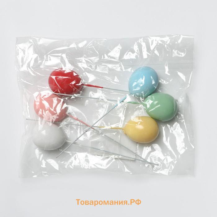 Набор топперов для торта «Шарики», 6 шт., МИКС