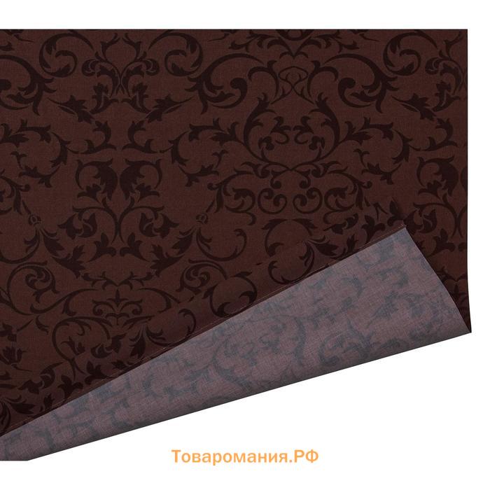 Рулонная штора «Дельфы», 52х175 см, цвет темно-коричневый