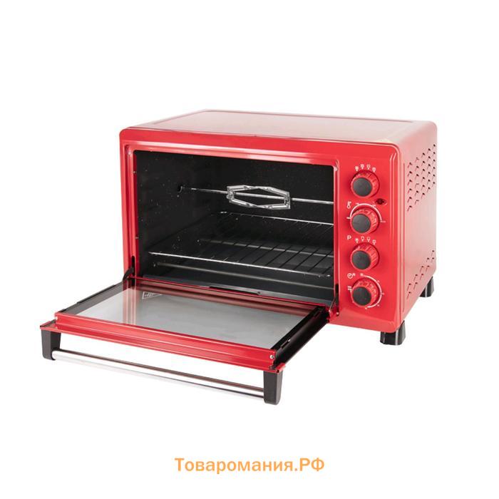 Мини-печь Oursson OV4225/RD, 2000 Вт, 42 л, 12 режима, 100-230°С, конвекция, красная