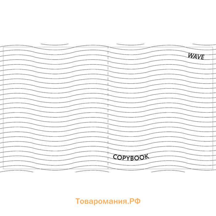 Тетрадь 48 листов в клетку, Calligrata Black and white, обложка мелованная бумага, серые листы, МИКС