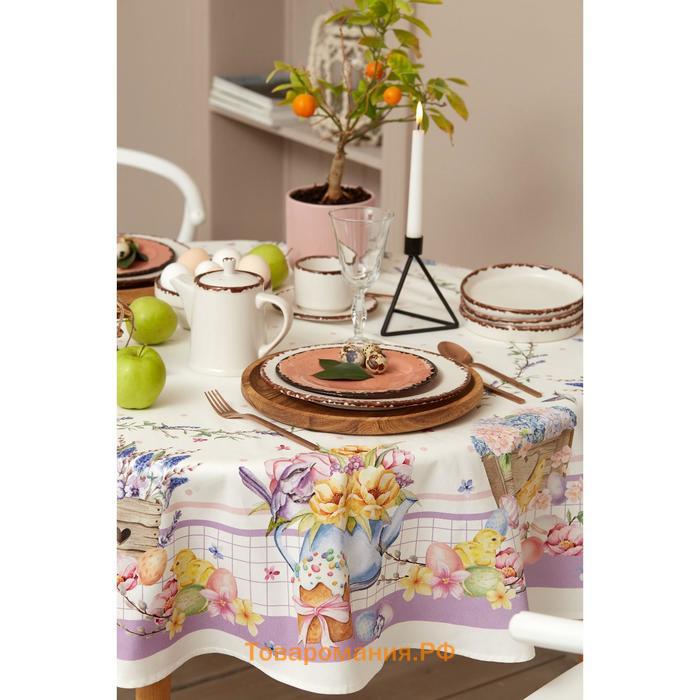 Скатерть  Spring easter d=214 см +/-3 см, 100% хлопок, саржа 190 г/м²