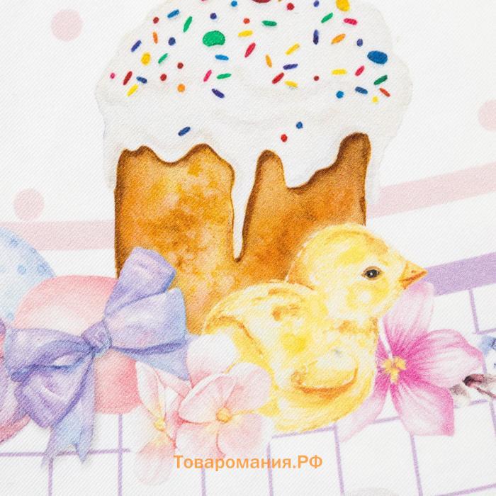 Скатерть  Spring easter d=214 см +/-3 см, 100% хлопок, саржа 190 г/м²