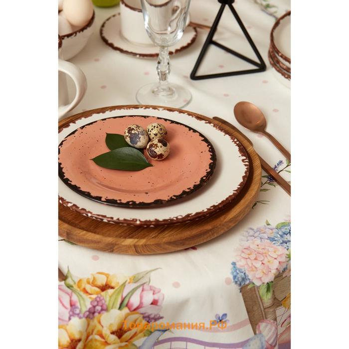 Скатерть  Spring easter d=149 см +/-3 см, 100% хлопок, саржа 190 г/м²