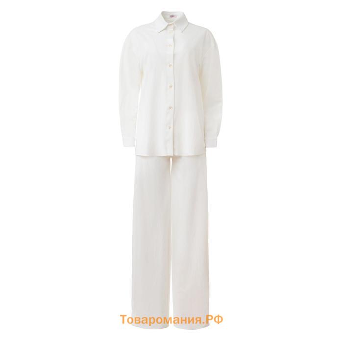 Костюм женский (сорочка, брюки) MINAKU цвет белый, р-р 48