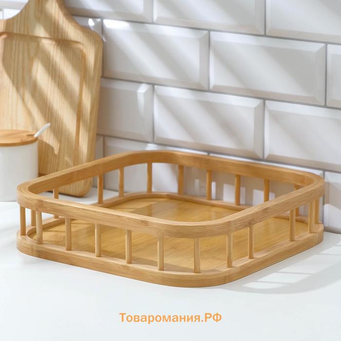 Поднос квадратный  Jungle, 30.5×30.5 см, бамбук