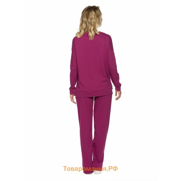 Комплект из свитшота и брюк женский, размер XS, цвет пурпурный