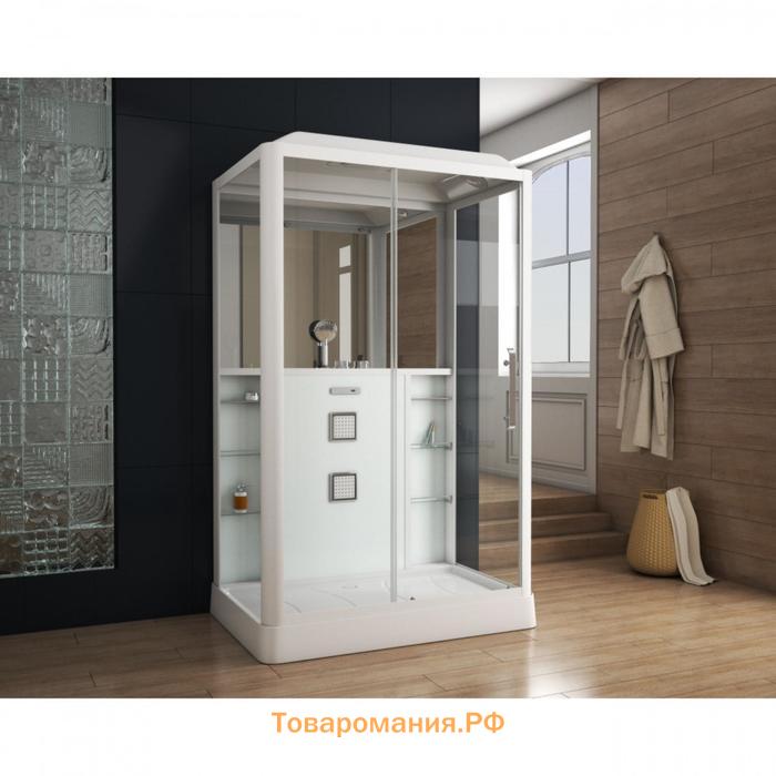 Душевая кабина GROSSMAN GR128R, 90x135x225 см, низкий поддон 15 см, стекло прозрачное