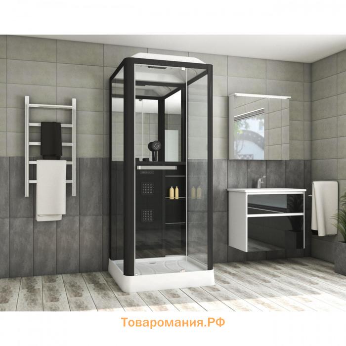 Душевая кабина GROSSMAN GR221, 90x90x225 см, низкий поддон 15 см, стекло прозрачное