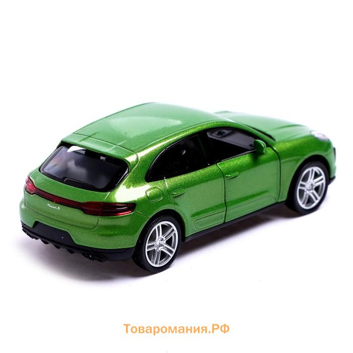 Машина металлическая PORSCHE MACAN S, 1:32, открываются двери, инерция, цвет зелёный