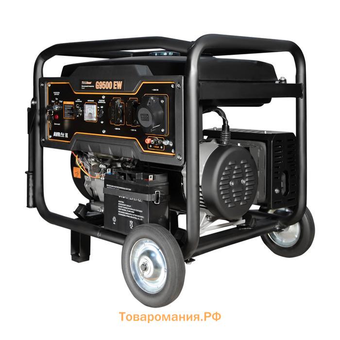 Бензиновый генератор FoxWeld Expert G9500 EW, 8.3 кВт, 3х220 В, 12 В, электростарт