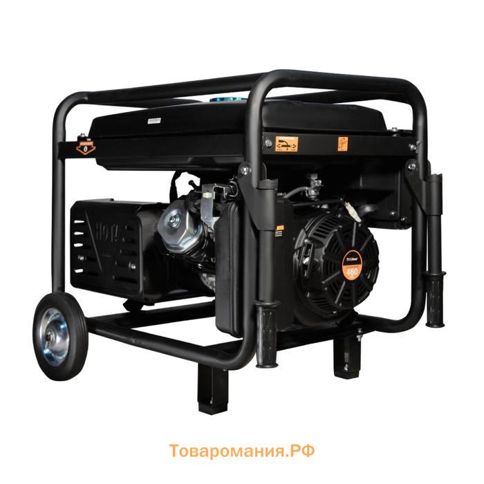 Бензиновый генератор FoxWeld Expert G9500 EW, 8.3 кВт, 3х220 В, 12 В, электростарт