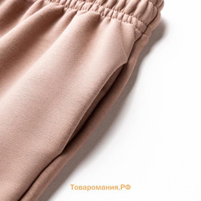 Костюм женский (толстовка, брюки) MINAKU: Casual collection цвет бежевый, размер 48