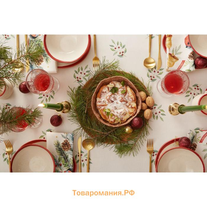 Скатерть  Сhristmas bells скатерть 150х110 +/-2см с ГМВО, 100%хл, саржа 190гр/м2