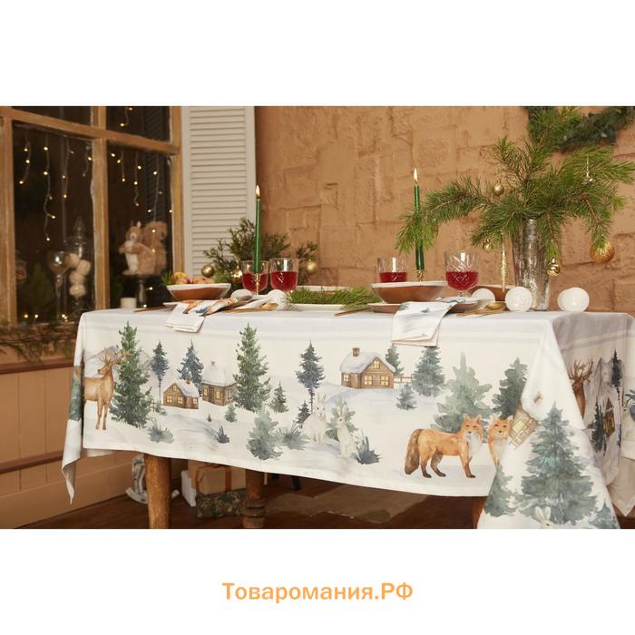 Скатерть  Forest animals скатерть 150х110 +/-2см с ГМВО, 100%хл, саржа 190гр/м2