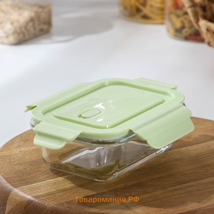 Контейнер  Cook and Freeze, 380 мл, 15×11×5.5 см, с крышкой, жаропрочное стекло, МИКС