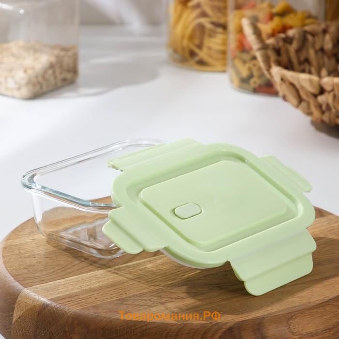 Контейнер  Cook and Freeze, 380 мл, 15×11×5.5 см, с крышкой, жаропрочное стекло, МИКС