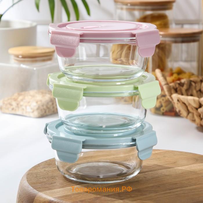 Контейнер  Cook and Freeze, 370 мл, 13.5×6 см, с крышкой, жаропрочное стекло, МИКС